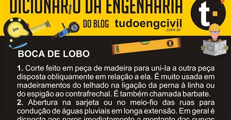 O Que Boca De Lobo Dicion Rio Da Engenharia