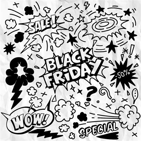 Black Friday sale hand drawn vector concept illustration. 17614053 ...