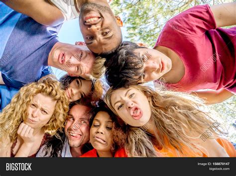 Group Friends Funny Image And Photo Free Trial Bigstock