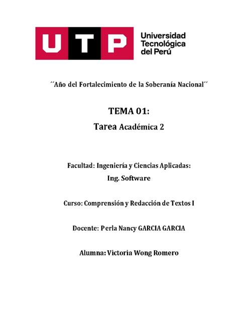 AC S11 Semana 11 Tema 01 Tarea WONG Año del Fortalecimiento de