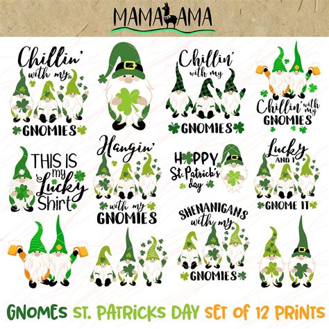 Bundle SVG St Patrick S Day Decor Chillin With My Gnomies Lucky Shirt