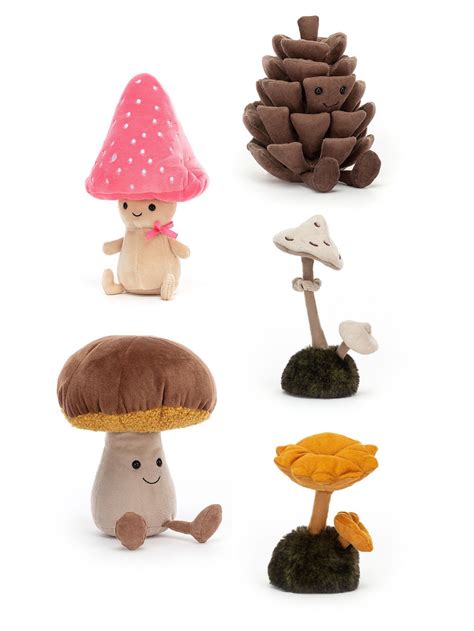 Ready Stock Jellycat Amuseable Pine Cone Toadstool Wild Nature