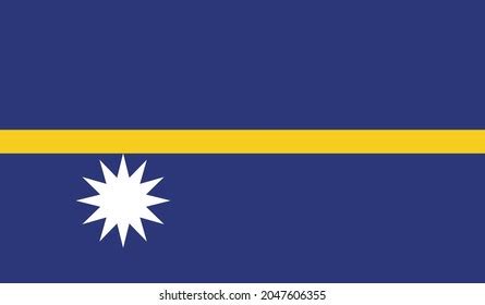 Illustration Nauru National Flag Stock Vector Royalty Free 2047606355