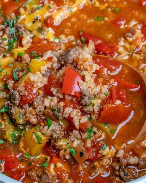 Easy Stuffed Pepper Soup Healthy Fitness Meals