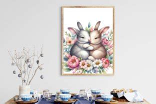 Mother S Day Bunny Clipart Graphic By LibbyWishes Creative Fabrica