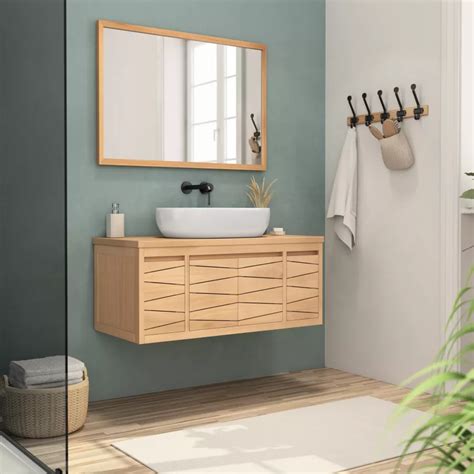 Mobile Bagno Sospeso Cm Profondit Cm Con Ante E Cassetti In