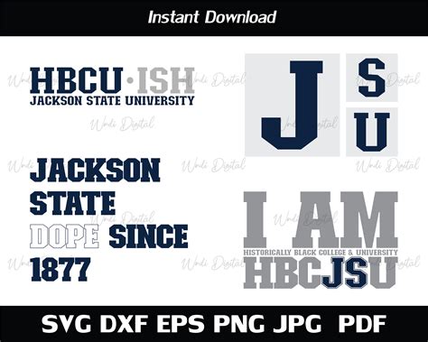 Hbcu Ish Jackson State University Svg I Am Hbcu Jsu Svg Jsu Dope Since 1877 Svg Cut Files