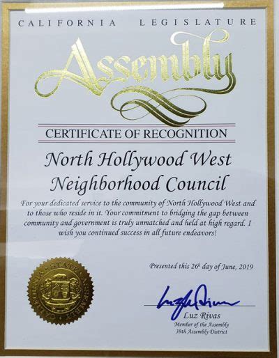 Noho West Commended For Service Nohowest Org