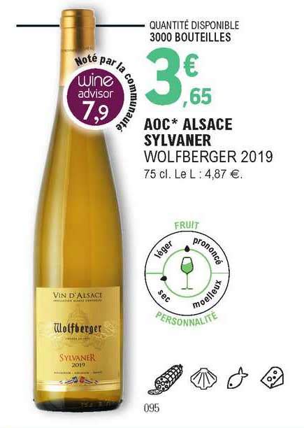 Promo Aoc Alsace Sylvaner Wolfberger Chez E Leclerc Icatalogue Fr