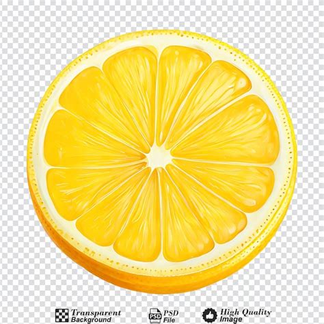 Premium PSD Lemon Slice Isolated On Transparent Background