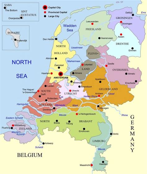 Denmark Holland Netherlands Map