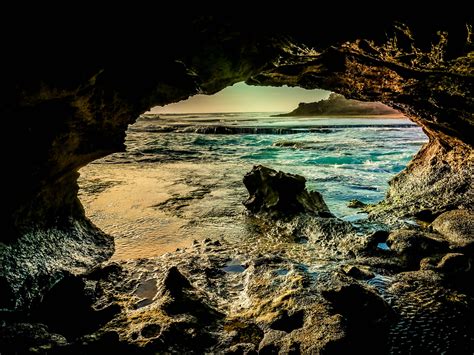 Free Images Beach Coast Nature Rock Ocean Horizon Sunset