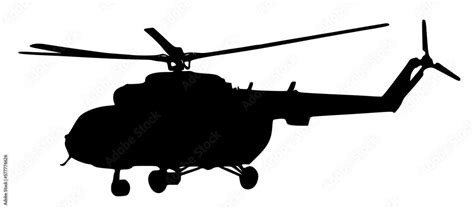 helicopter silhouette vector illustration Stock Vector | Adobe Stock