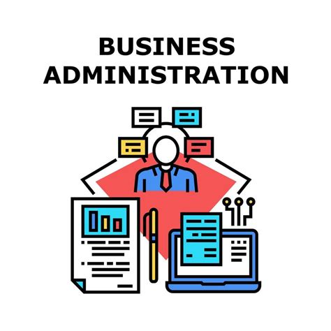 Business Administration Concept Color Illustration 10043582 Vector Art ...