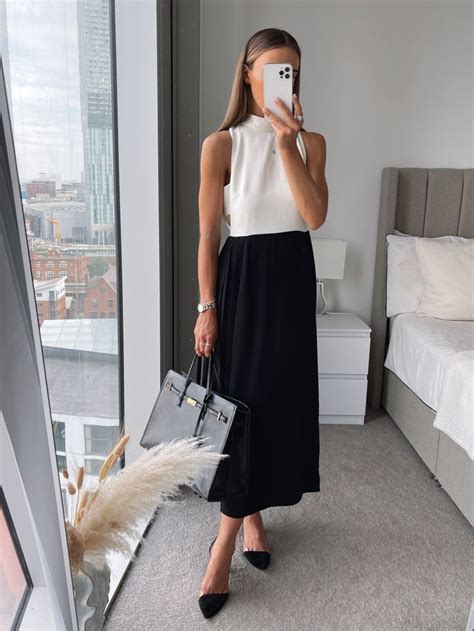 Soft Tailored Pleated Panel Midaxi Curated On Ltk Work Skirt Outfit