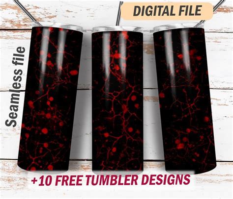 Red and black skinny tumbler wrap template Seamless pattern Sublimation ...