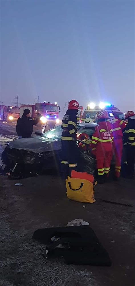 FOTO Accident cu trei victime pe DN 21 la ieșire din Slobozia