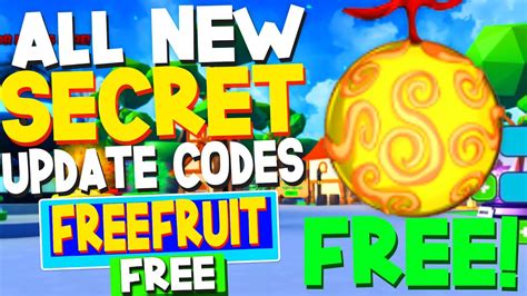 All New Secret Update Codes In Anime Fruit Simulator Codes Roblox