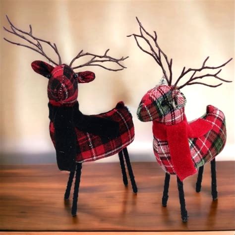 Target Wondershop Holiday Lot Of 2 Target Wondershop Reindeer Plaid