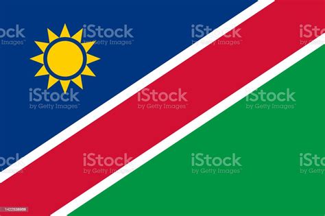 The National Flag Of The World Namibia Stock Illustration Download