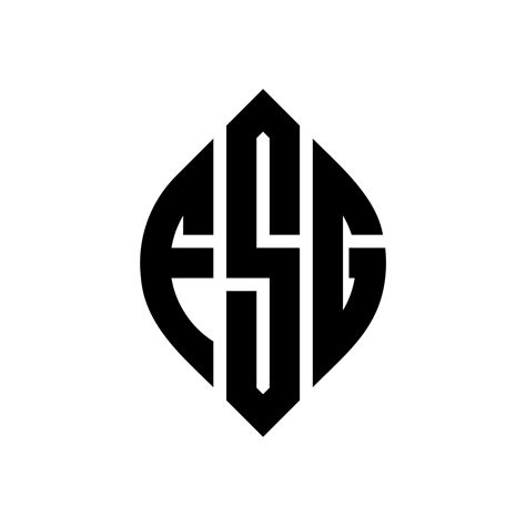 design de logotipo de carta de círculo fsg forma de círculo e