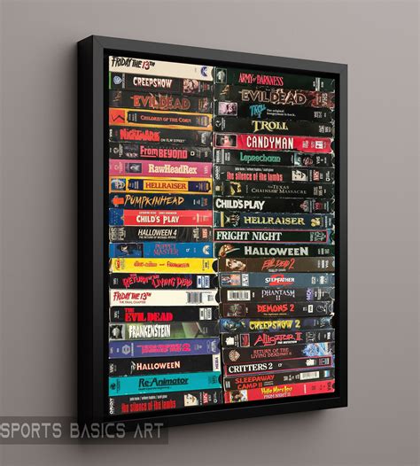 Halloween Horror Movies VHS Tapes Posters Canvas Wall Art - Etsy