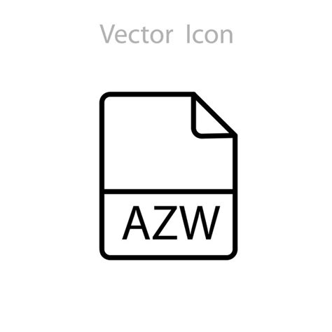 azw document icon images stock   objects vectors