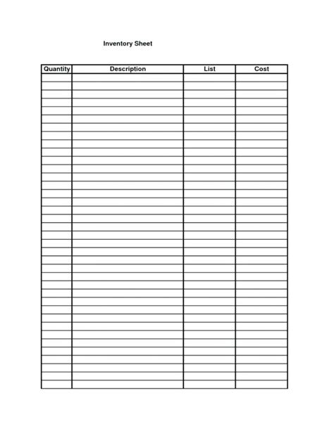 Printable Spreadsheets | room surf.com