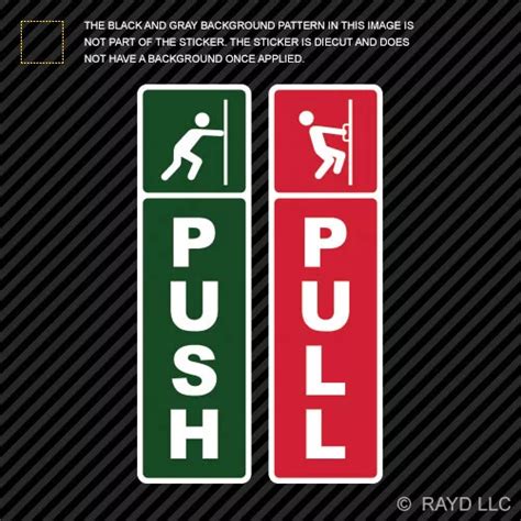 Push Pull Door Stickers 2 52 OFF Pinnaxis