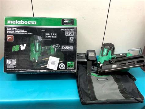 Metabo 3 12 18v Cordless Strip Nailer 18v Battery And Charger Carry