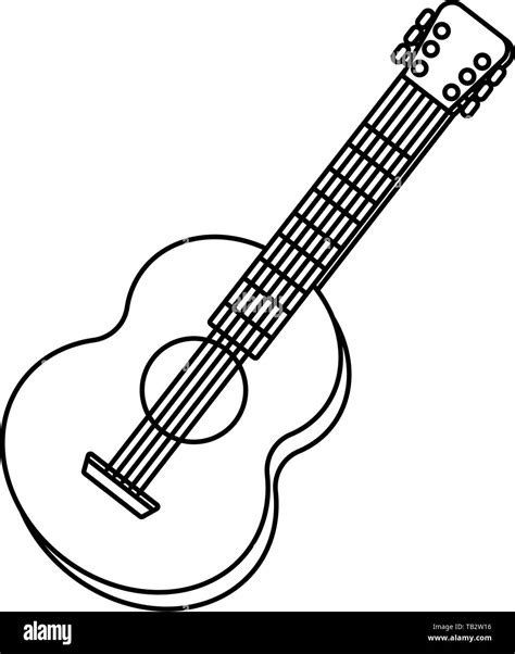 guitar tilted music instrument vector illustration graphic design Stock ...