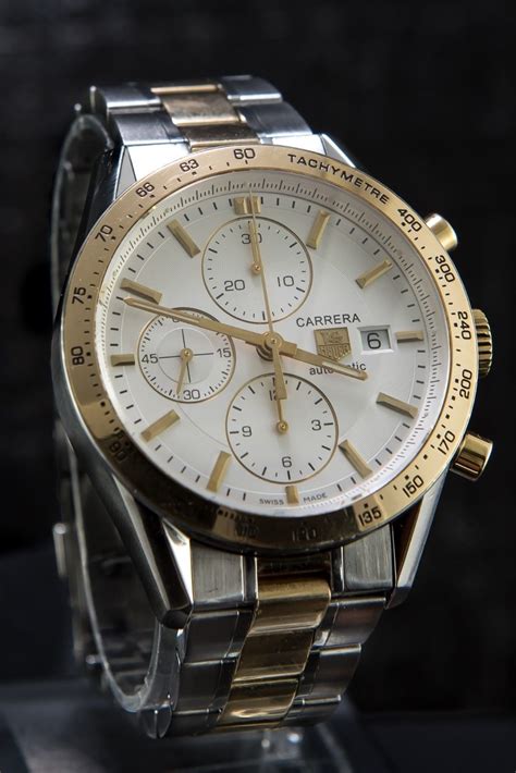 Tag Heuer Carrera Calibre 16 Automatic Yellow Gold And Steel Cv 205