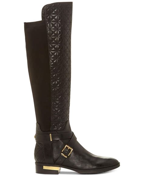 Vince Camuto Leather Patira Wide Calf Quilted Over The Knee Boots In