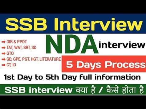 Ssb Interview Nda Kaise Hota Hai Full Information In Hindi Nda