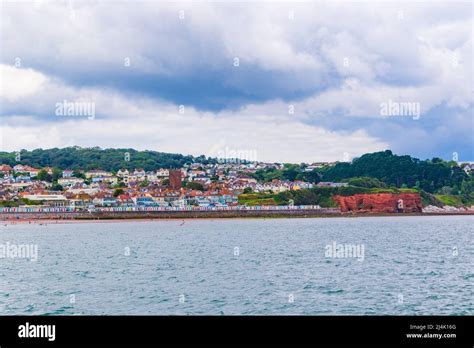 View Of Paignton Beach A Long Pier Juts Out From This Popular Sandy