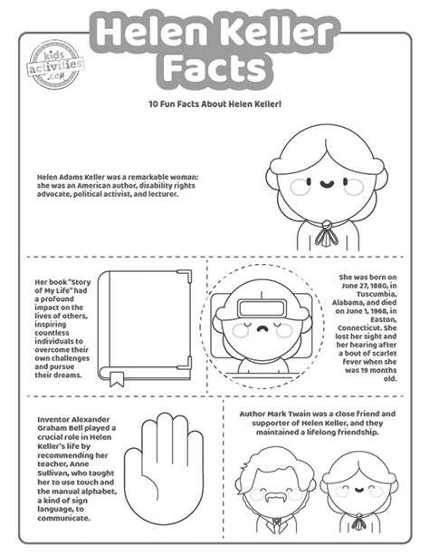 Helen Keller Coloring Pages