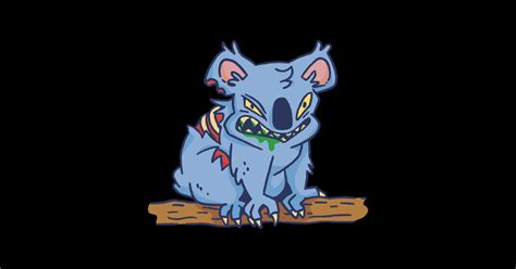 Cartoon Zombie Koala Zombie Koala Sticker Teepublic