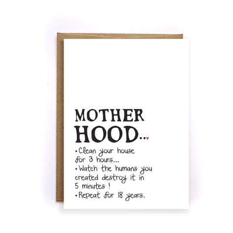 mothers day from daughter funny, Mother's day motherhood card, mom ...