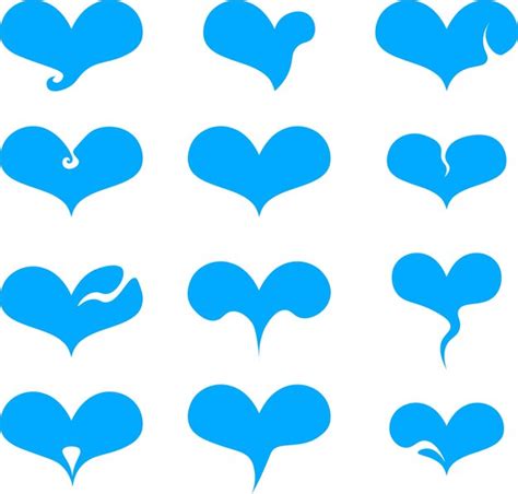 Premium Vector Blue Heart Love Romantic Valentine Day