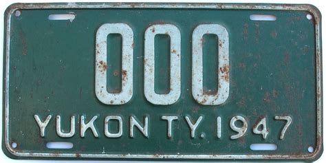 Yukon Sample License Plates