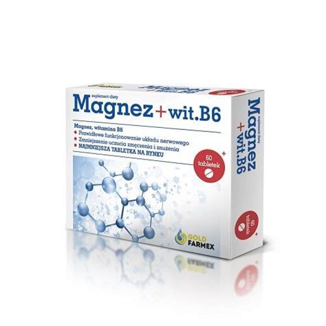 MAGNEZ WITAMINA B6 60 Tabletek GOLDFARMEX Cena Opinie Wskazania