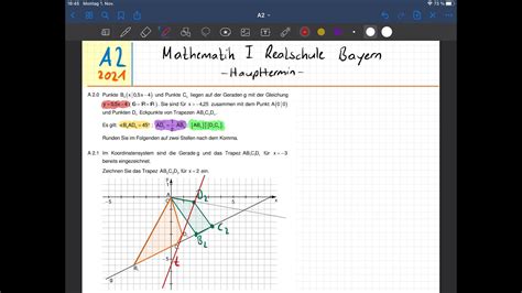 A2 2021 Zweig 1 l Abschlussprüfung Mathematik Realschule