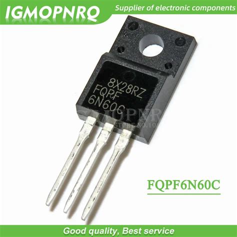 10pcs Fqpf6n60c 6n60c 6n60 Mosfet 600v 6a N Channel Transistor To 220f