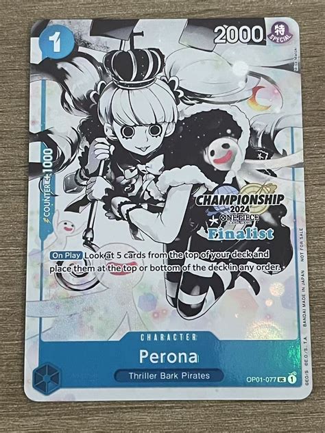 One Piece Card Game Championship 2024 Finalist OP01-077 Perona