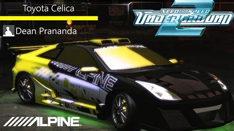 Nfs Underground 2 Toyota Celica Tuning Youtube