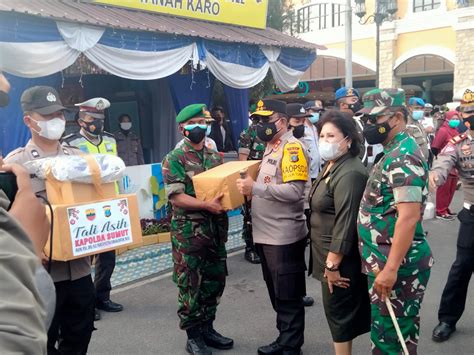 Pantau Pos Pam Bersama Pangdam Dan Kapoldasu Berikan Bingkisan Ke