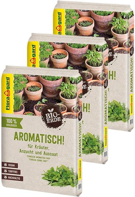 Floragard Bio Erde Aromatisch X Liter F R Anzucht Und Aussaat