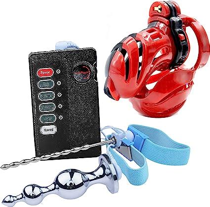 ScreaAss Electro Shock Penis Sex Spielzeug Vollständig Geschlossener Peniskäfig Hodenkäfig Mit