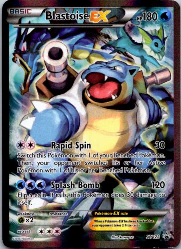 Pokemon Card Blastoise Ex Xy Xy Black Star Promo Full Art Holo Ebay