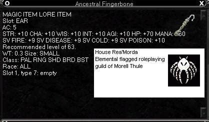 Ancestral Fingerbone Items Everquest Zam